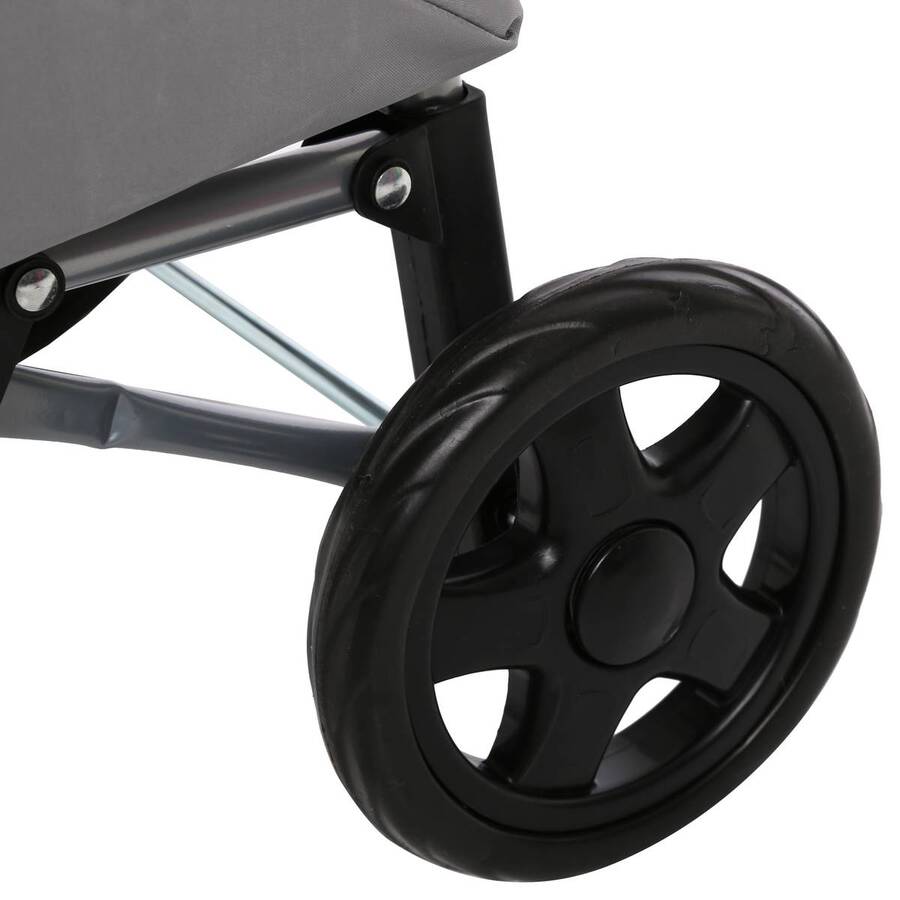Chariot de courses 2 roues, gris