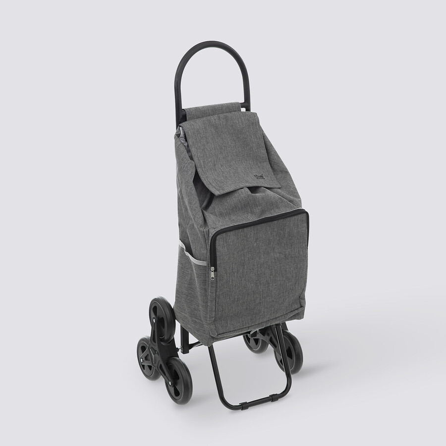 Chariot de course 6 roues, métal gris Nomade