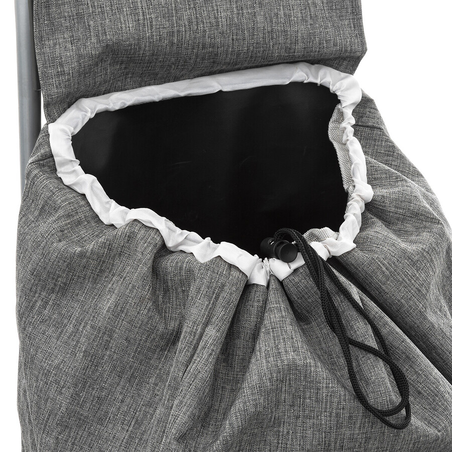 Chariot de course 6 roues, métal gris Nomade