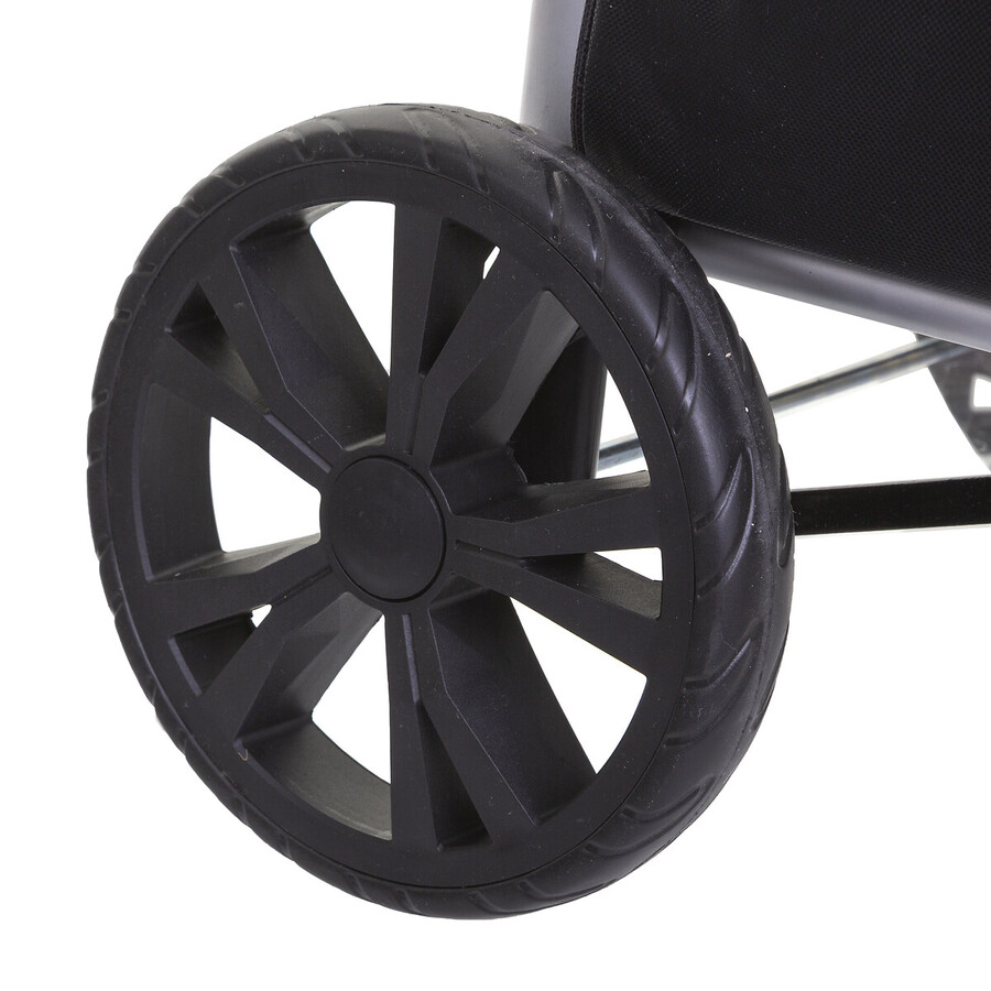 Chariot de course pliable 2 roues, noir Modern color