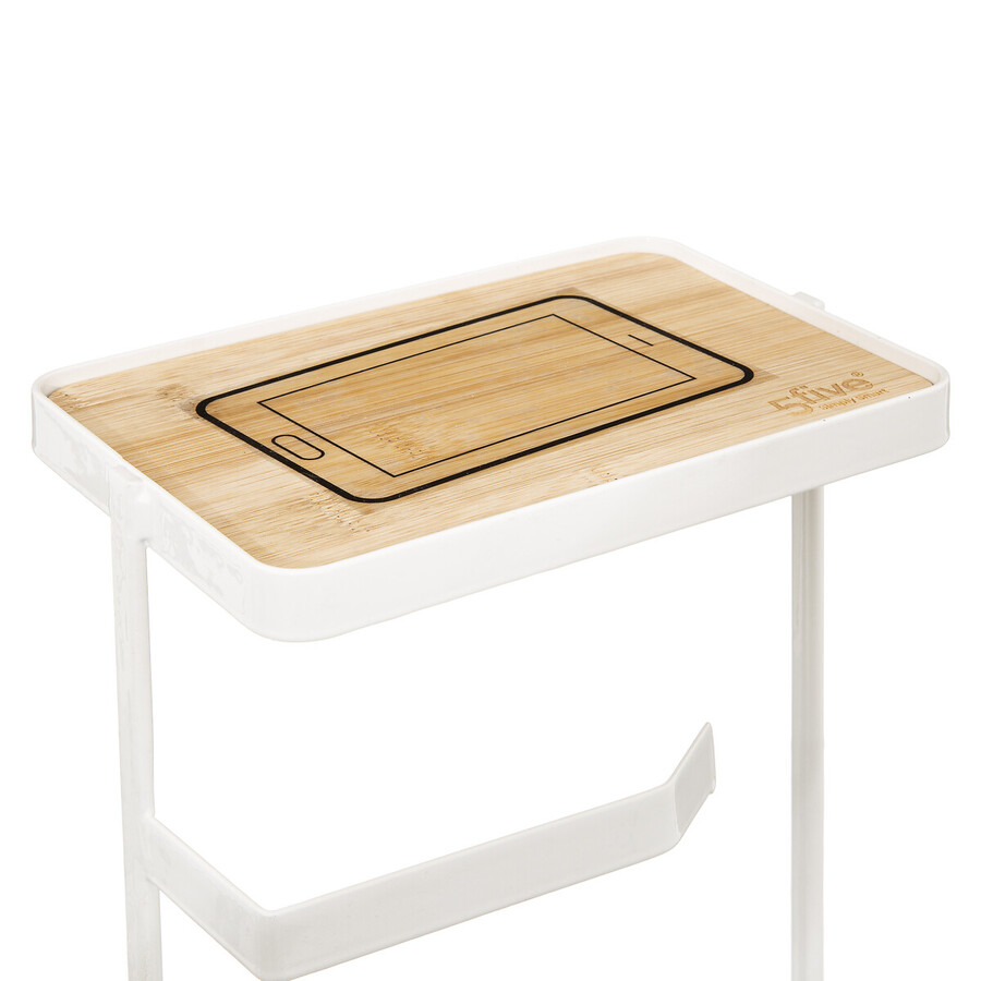 Dérouleur support téléphone métal, blanc Modern color