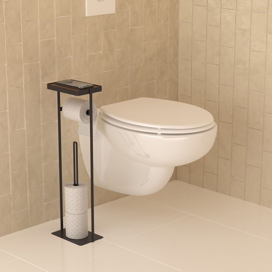 Dérouleur support téléphone métal, gris charbon Modern color