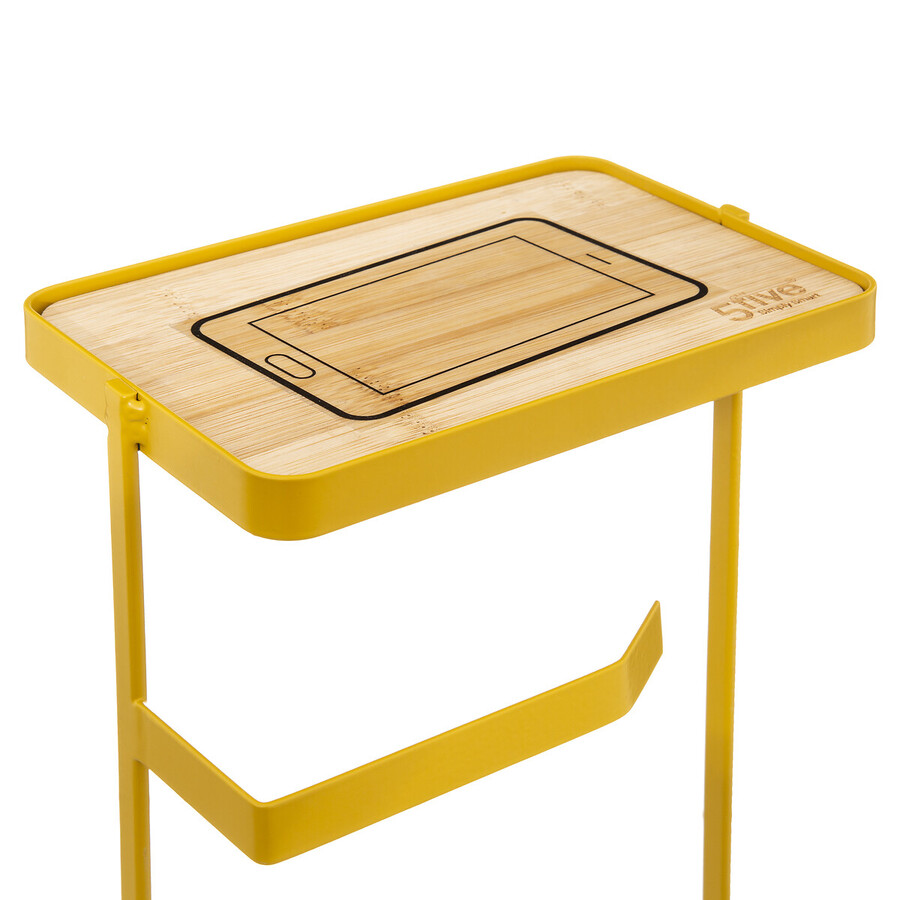 Dérouleur support téléphone métal, jaune moutarde Modern color