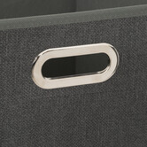 Panier tissu 31x31 cm, gris foncé chiné Mix'n modul