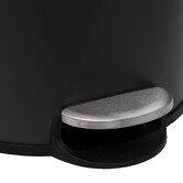 Poubelle ronde avec couvercle bambou 30l, noir Modern color