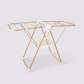 Étendoir à linge pliant pont 13m, effet bois Bara