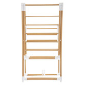 Étendoir à linge pliant pont 13m, effet bois Bara