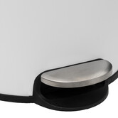 Poubelle ronde avec couvercle bambou 30l, blanc Modern color