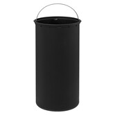 Poubelle ronde avec couvercle bambou 30l, blanc Modern color