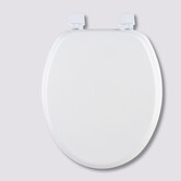 Abattant wc bois laqué, blanc Colorama