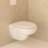Abattant wc bois laqué, blanc Colorama