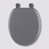 Abattant wc bois laqué, gris Colorama
