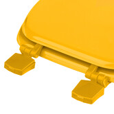 Abattant wc bois laqué, jaune Colorama