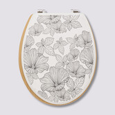 Abattant wc bois laqué, noir & blanc Blackflora