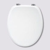 Abattant wc bois, blanc 
