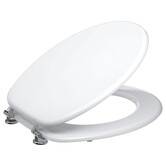 Abattant wc bois, blanc 