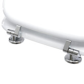 Abattant wc bois, blanc 