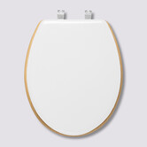 Abattant wc bois, blanc Modern color