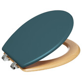 Abattant wc bois, bleu pétrole Modern color