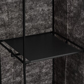 Armoire penderie modulable, tissu noir 