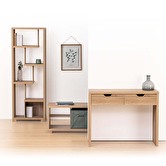 Bibliothèque 6 niveaux, effet chêne naturel Bivoak