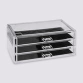 Boîte à bijoux 3 tiroirs, transparent Selena