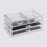 Boîte à bijoux 4 tiroirs, transparent Selena