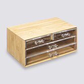 Boîte à bijoux 4 tiroirs Selena bambou