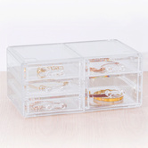 Boîte à bijoux 5 tiroirs, transparent Selena