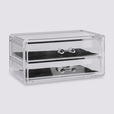 Boîte à bijoux 2 tiroirs, transparent Selena