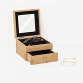 Petite boîte à bijoux avec miroir Bambou