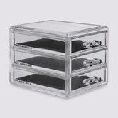 Boîte à bijoux 3 tiroirs, transparent Selena