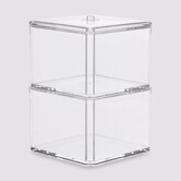 2 boîtes à cotons, transparent Selena