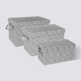 3 boîtes de rangement, gris Lise