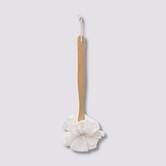 Brosse de bain fleur bois 