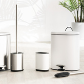 Brosse wc métal, noir Siliflex