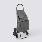 Chariot de course 6 roues, métal gris Nomade