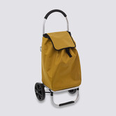 Chariot de course pliable 2 roues, jaune moutarde Modern color