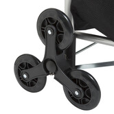 Chariot de course pliable 6 roues, noir 