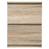 Commode 2 tiroirs, effet bois naturel Dolo