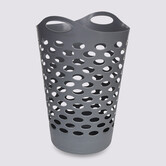 Corbeille à linge souple 60l, gris 