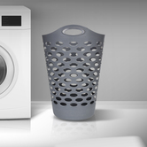 Corbeille à linge souple 60l, gris 