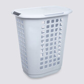 Panier à linge plastique 63l, blanc Hugger