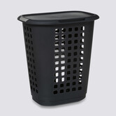Panier à linge plastique 63l, gris Hugger