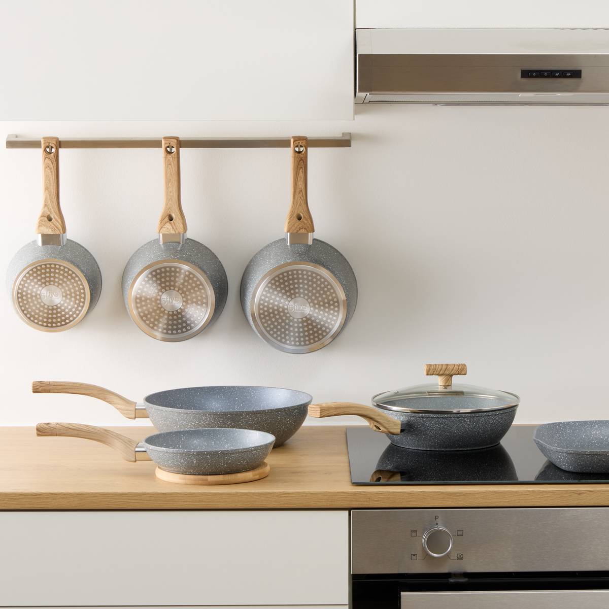 Sauteuse aluminium forgé, 24 cm Nature