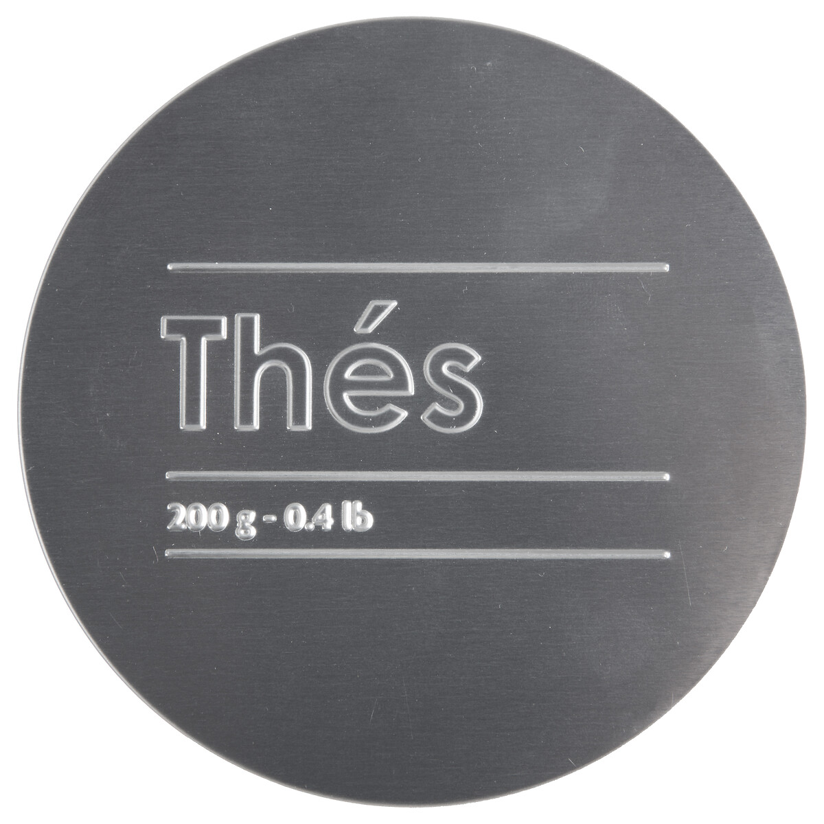 Boîte à thé 3 compartiments métal, noir Black edition