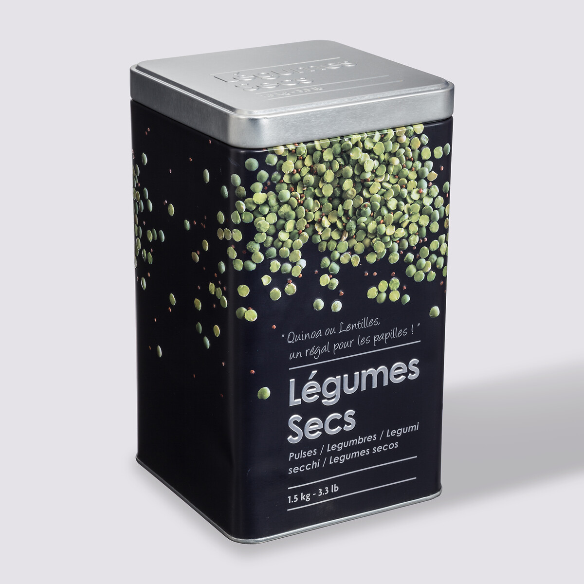 Boîte à légumes 1,5kg métal, noir Black edition