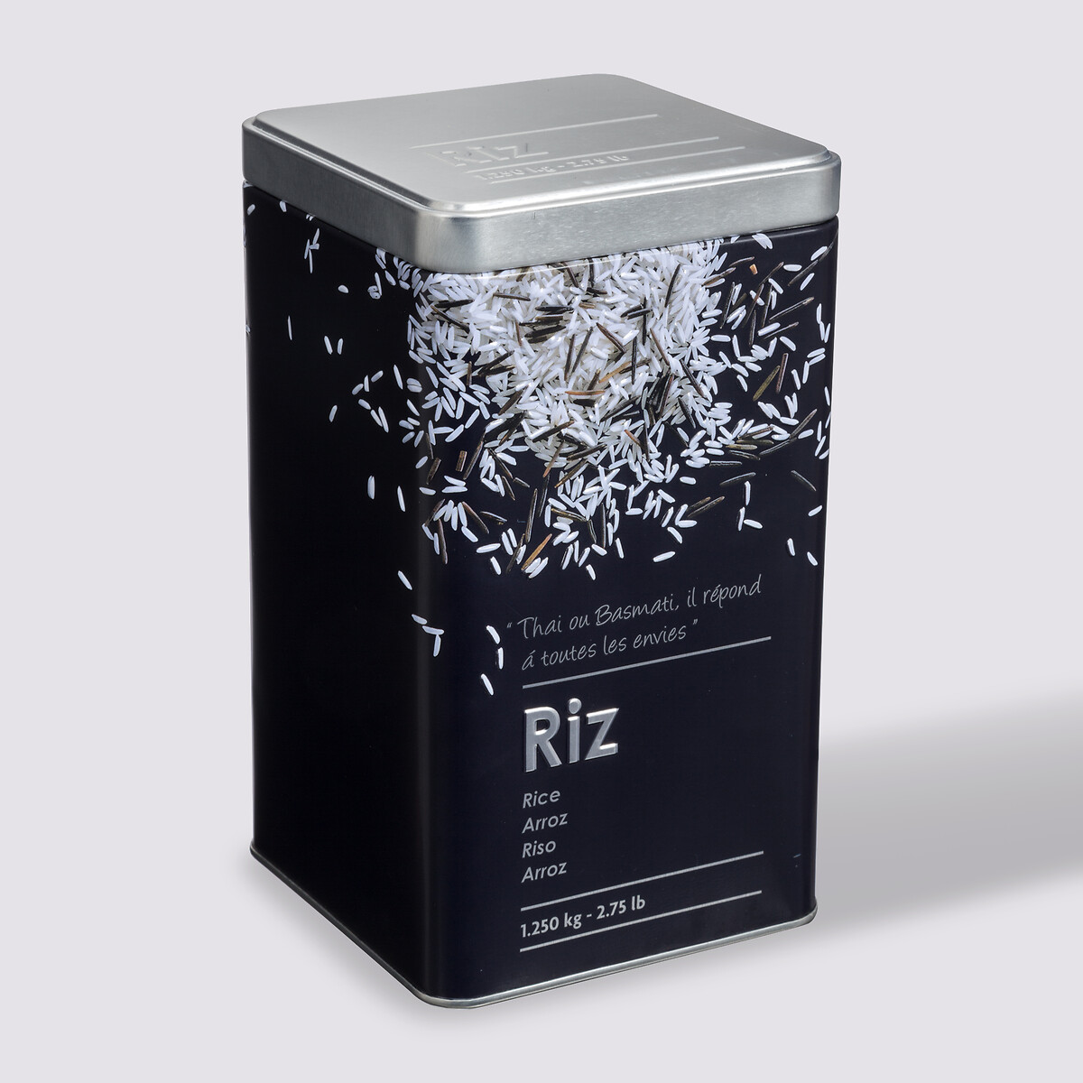 Boîte à riz en métal, noir Black edition