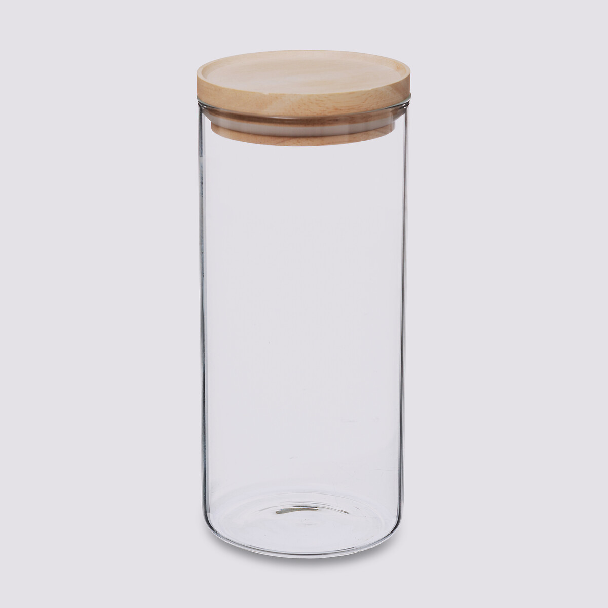 Bocal verre couvercle bois 1,3l Hermet