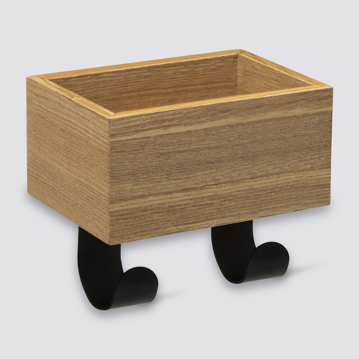 Patère 2 têtes vide poche, bois 